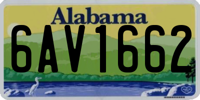 AL license plate 6AV1662