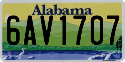 AL license plate 6AV1707