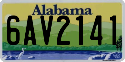 AL license plate 6AV2141