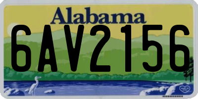 AL license plate 6AV2156