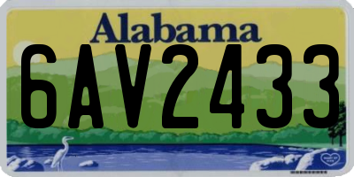 AL license plate 6AV2433