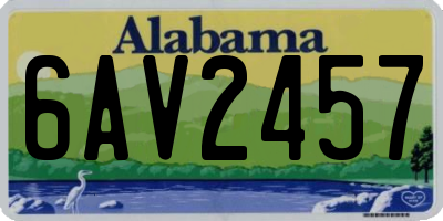 AL license plate 6AV2457