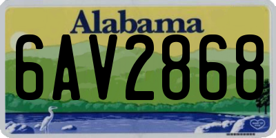 AL license plate 6AV2868