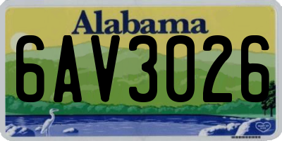 AL license plate 6AV3026