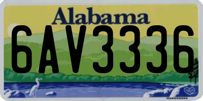 AL license plate 6AV3336