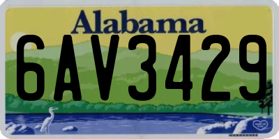 AL license plate 6AV3429
