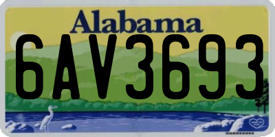 AL license plate 6AV3693