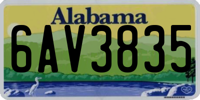 AL license plate 6AV3835