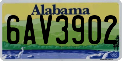 AL license plate 6AV3902