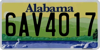 AL license plate 6AV4017