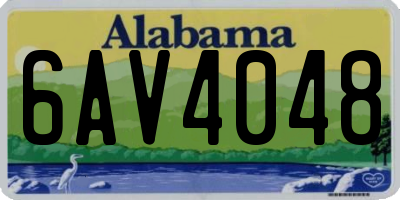 AL license plate 6AV4048
