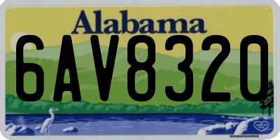 AL license plate 6AV8320