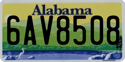 AL license plate 6AV8508