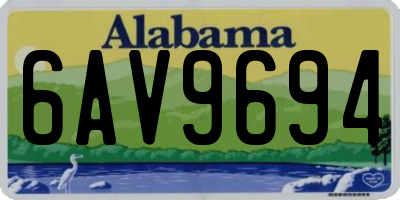 AL license plate 6AV9694