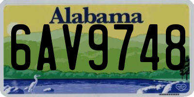 AL license plate 6AV9748