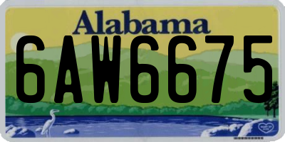 AL license plate 6AW6675