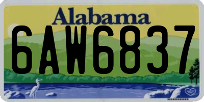 AL license plate 6AW6837