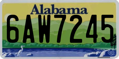 AL license plate 6AW7245