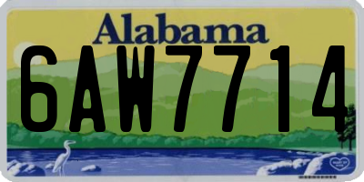 AL license plate 6AW7714
