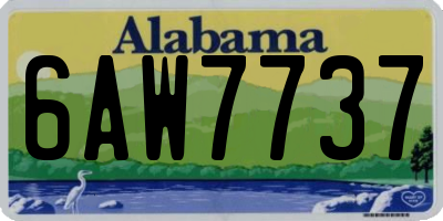 AL license plate 6AW7737