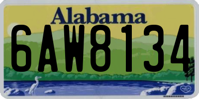 AL license plate 6AW8134