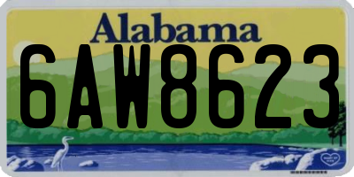 AL license plate 6AW8623