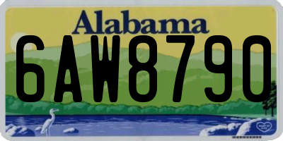 AL license plate 6AW8790