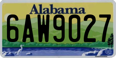 AL license plate 6AW9027