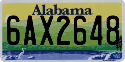 AL license plate 6AX2648