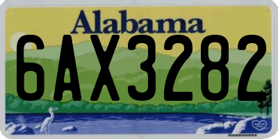 AL license plate 6AX3282