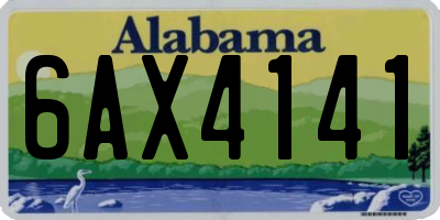 AL license plate 6AX4141