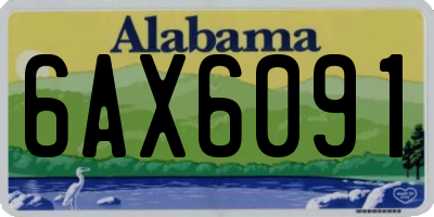 AL license plate 6AX6091