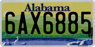 AL license plate 6AX6885