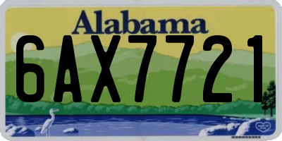 AL license plate 6AX7721