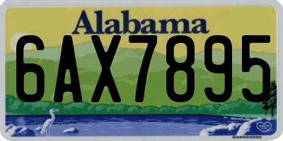 AL license plate 6AX7895