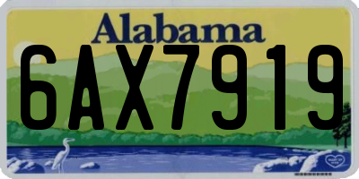 AL license plate 6AX7919