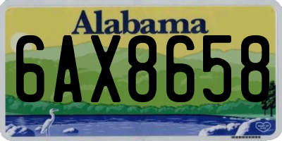 AL license plate 6AX8658