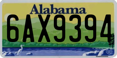 AL license plate 6AX9394