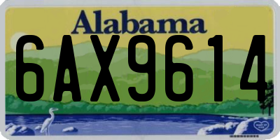 AL license plate 6AX9614
