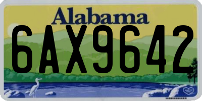 AL license plate 6AX9642