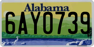 AL license plate 6AY0739
