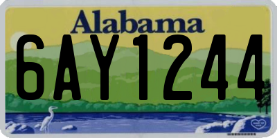 AL license plate 6AY1244