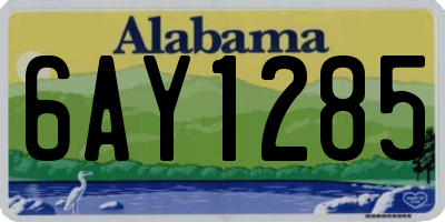 AL license plate 6AY1285