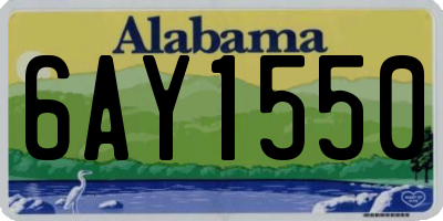 AL license plate 6AY1550