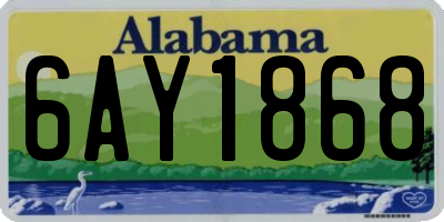 AL license plate 6AY1868