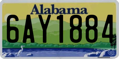 AL license plate 6AY1884
