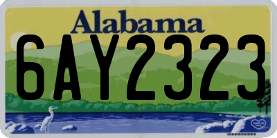 AL license plate 6AY2323