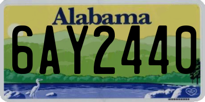 AL license plate 6AY2440