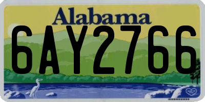 AL license plate 6AY2766