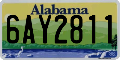 AL license plate 6AY2811